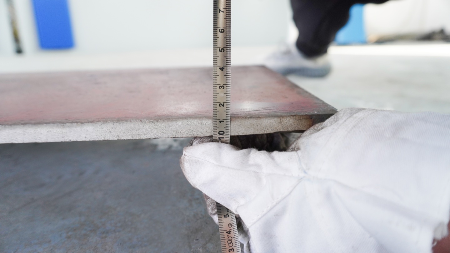 Checking plate thickness before selecting the material factor, V-die opening and required bending force.
