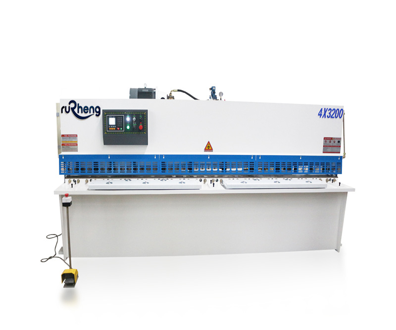 Swing beam shear in cable tray production line